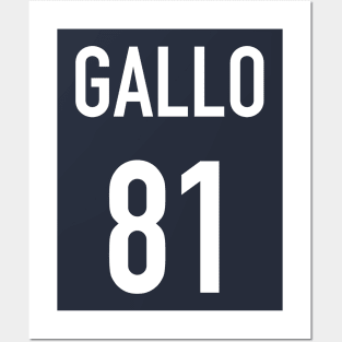 Gallo Jersey (White Text) Posters and Art